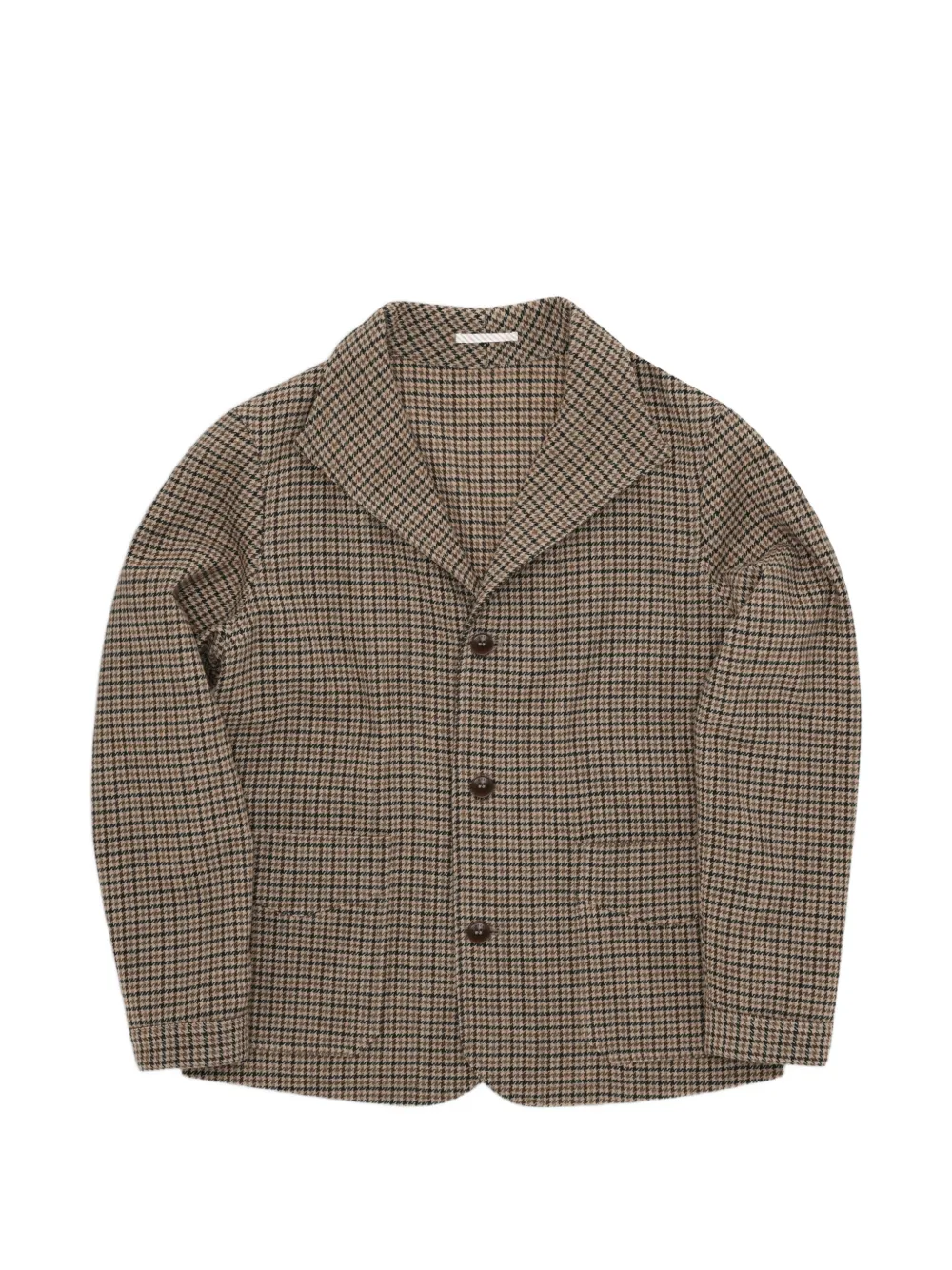 Fortela Classic Scotland houndstooth-pattern wool jacket - Neutrals