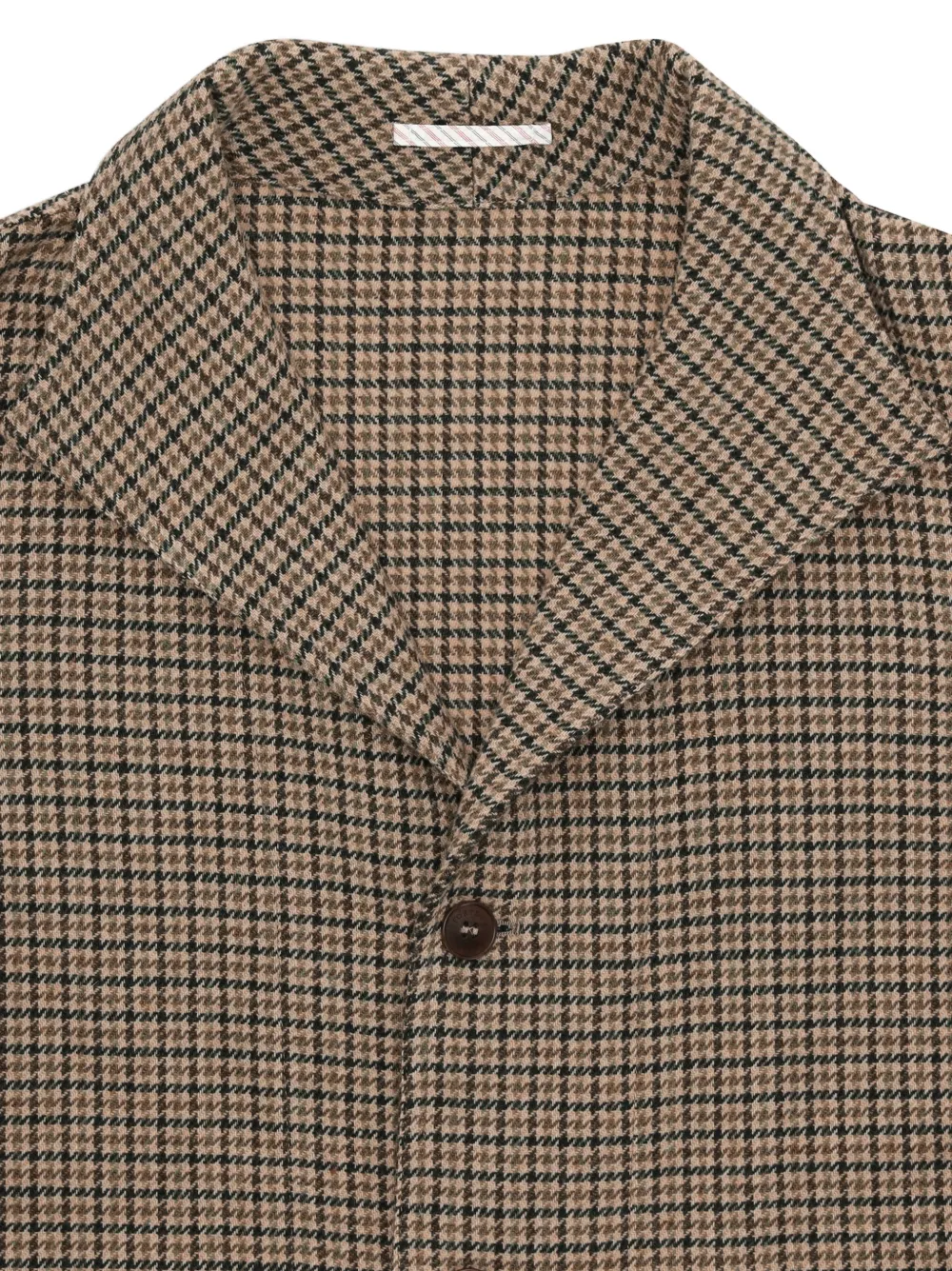 Fortela Classic Scotland wollen jack met pied-de-poule-print Beige