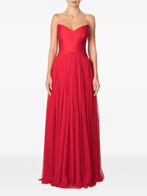 M.Marquise vestido largo Viviene plisado de seda