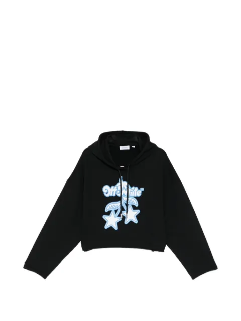 Off-White укороченное худи с графичным принтом
