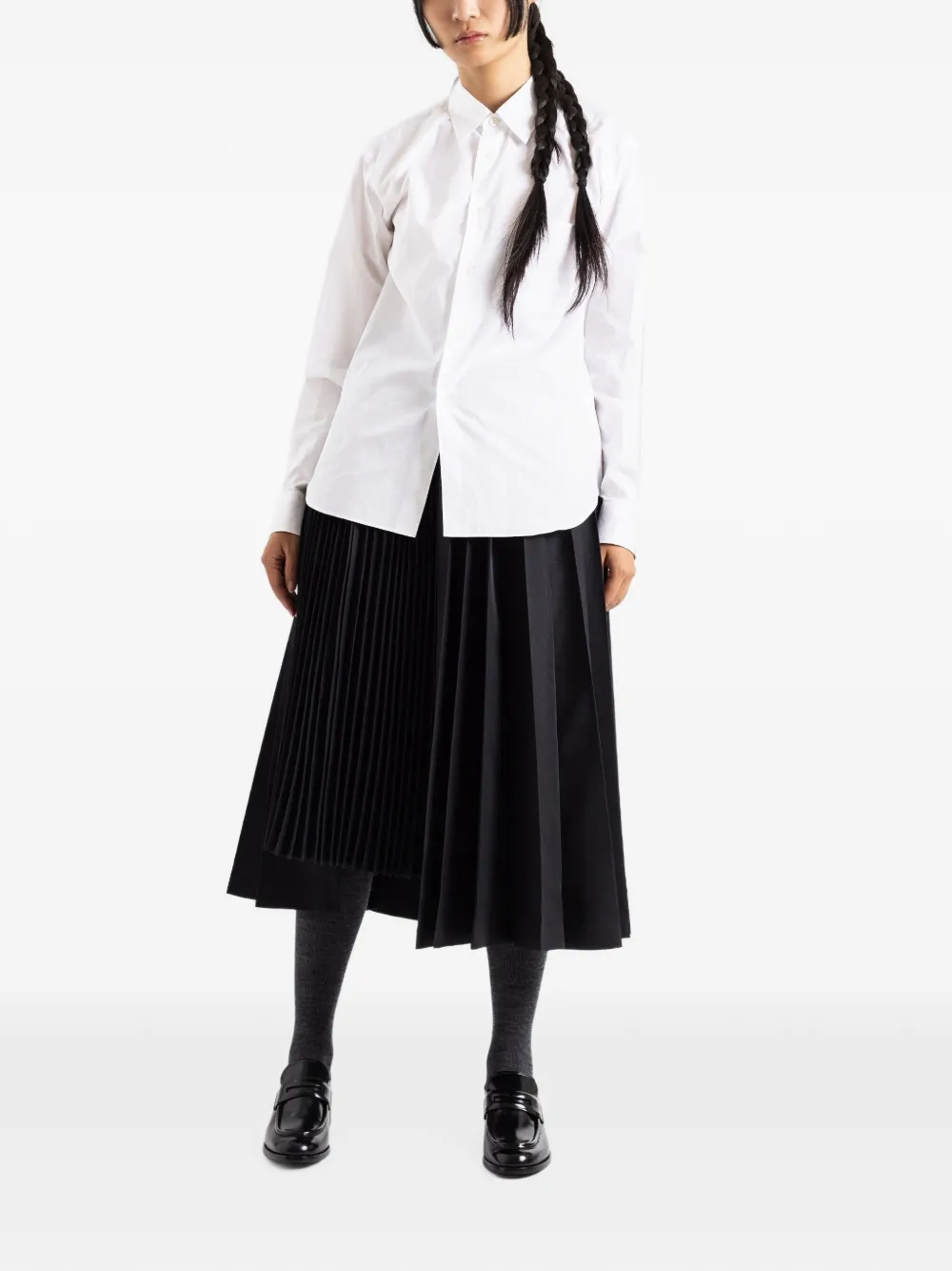 Comme Des Garçons blouse met borstzak Wit