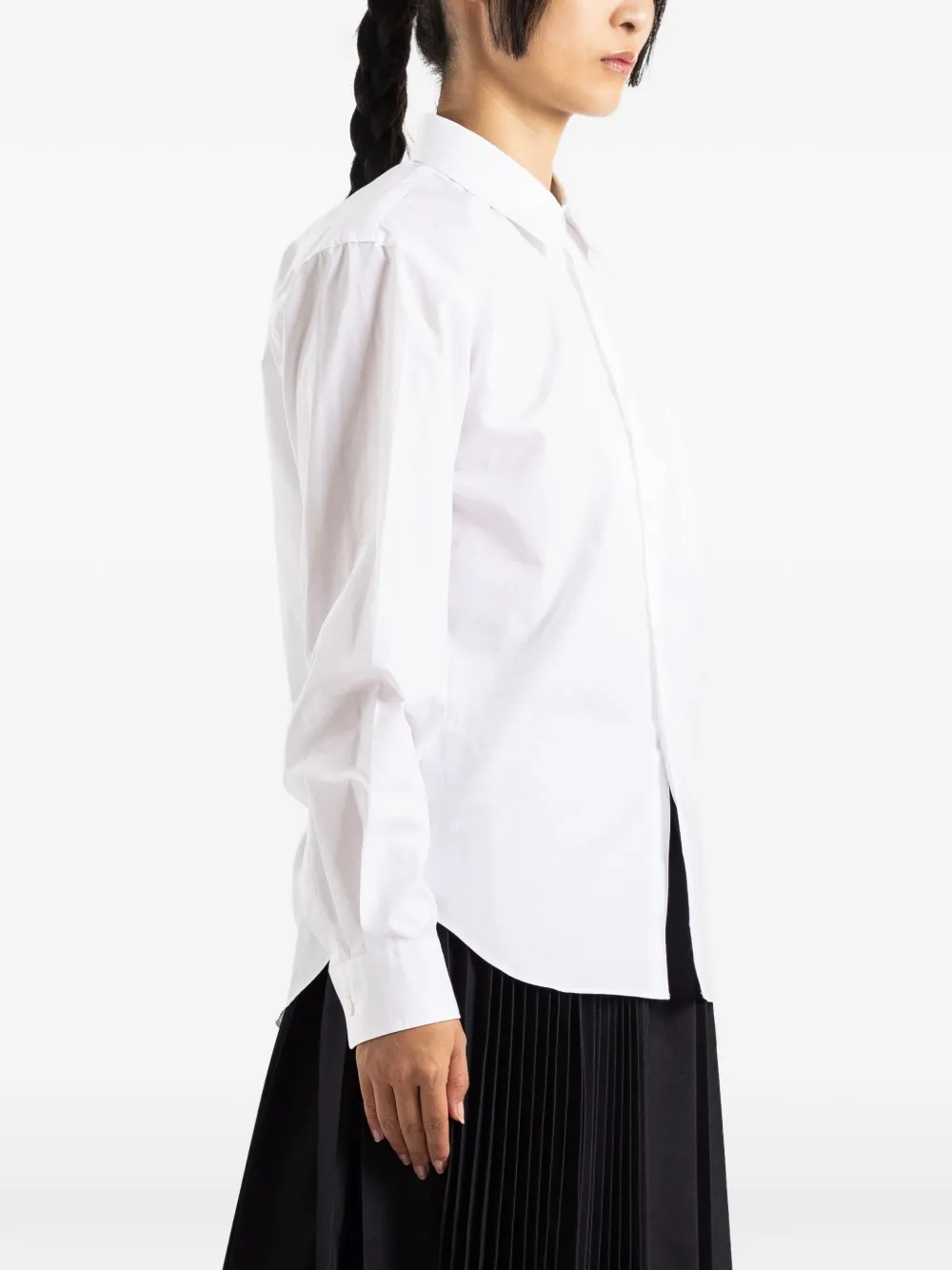 Comme Des Garçons blouse met borstzak Wit