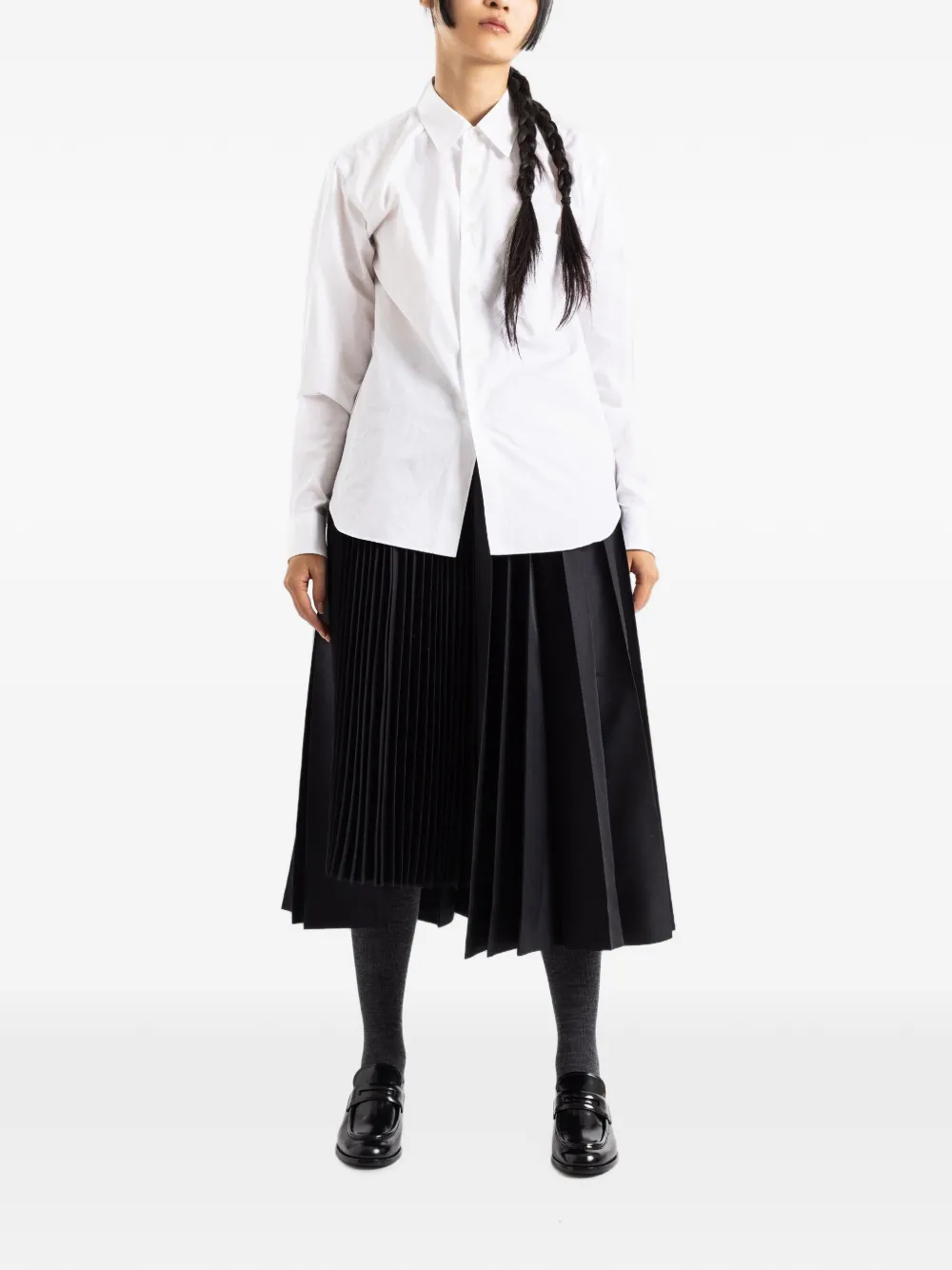 Comme Des Garçons blouse met borstzak Wit