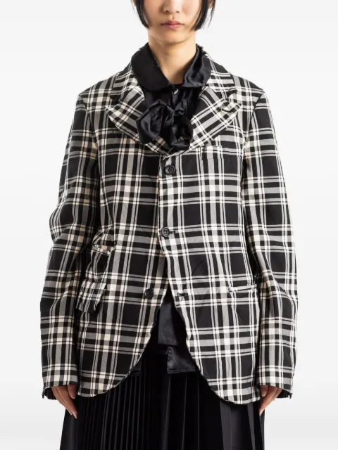 Comme Des Garçons check-pattern notched-lapel jacket