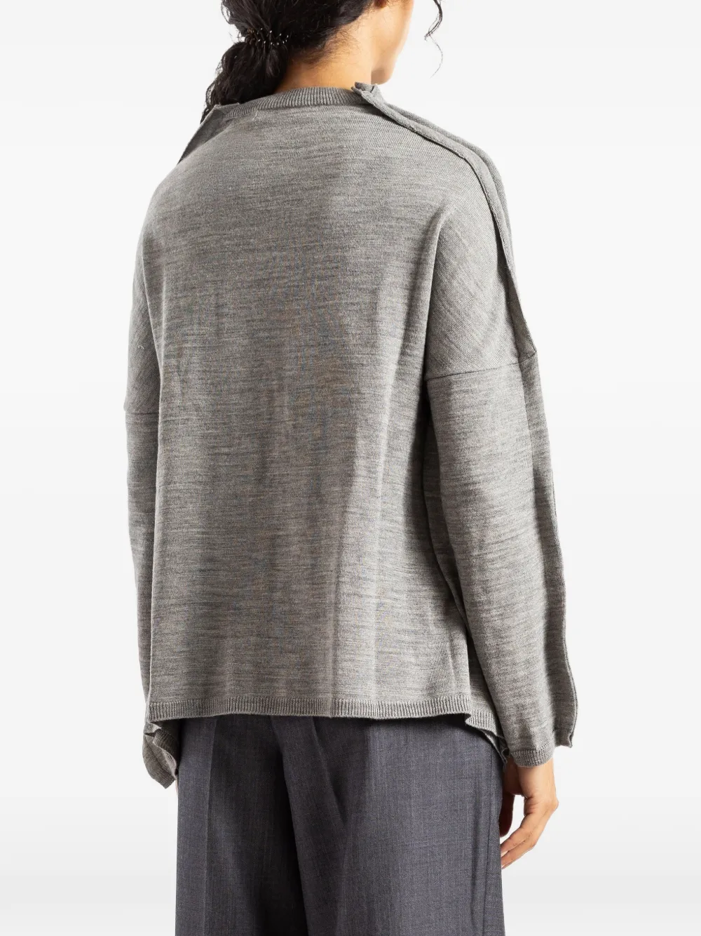 Comme Des Garçons exposed-seam sweater Grijs