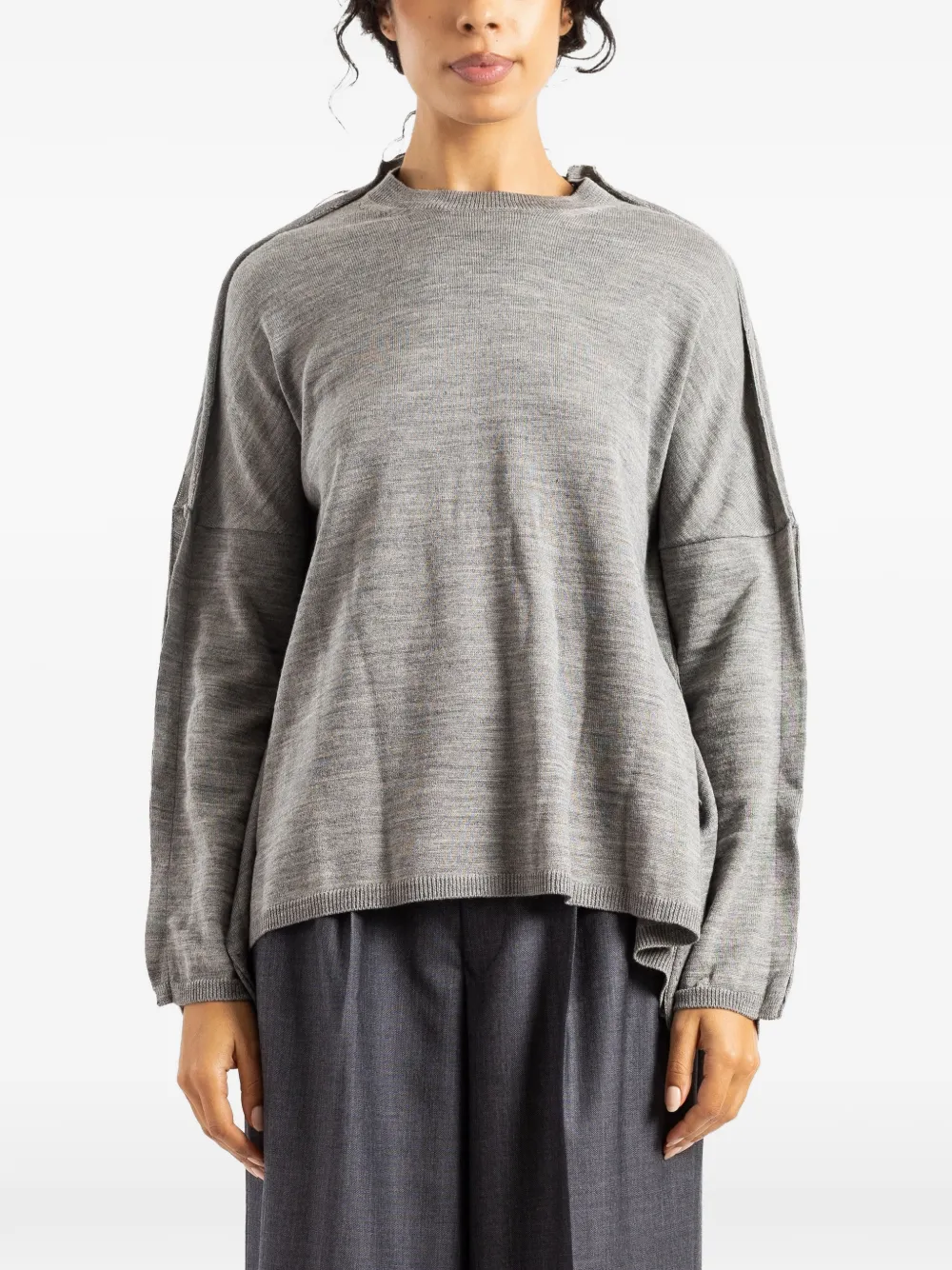 Comme Des Garçons exposed-seam sweater Grijs