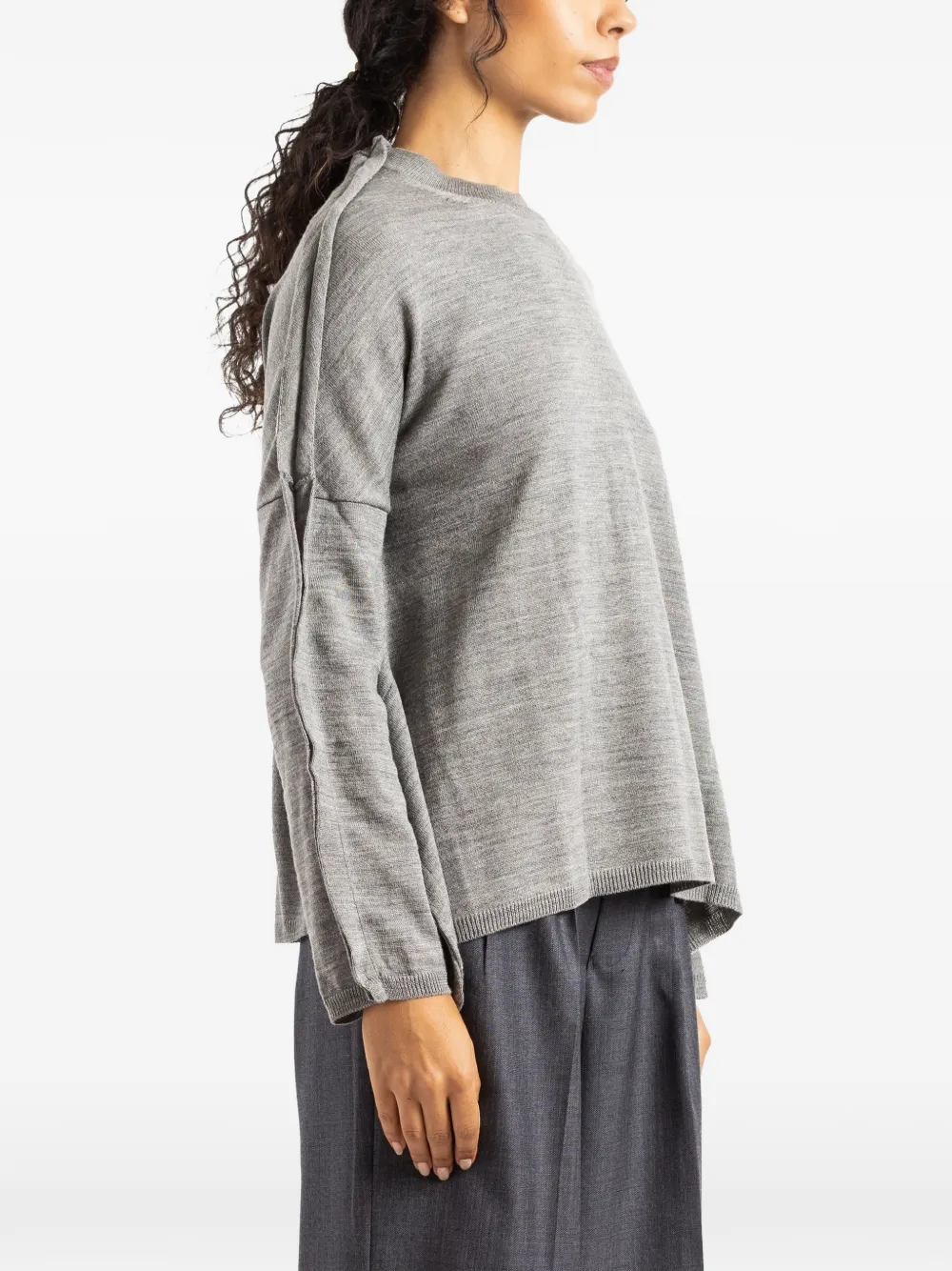 Comme Des Garçons exposed-seam sweater Grijs