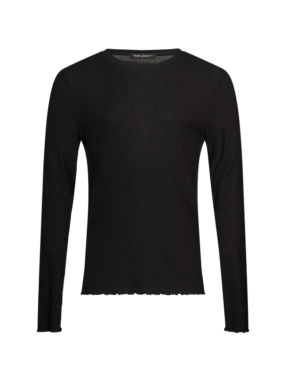OUR LEGACY ribbed-knit lettuce-edge sweater