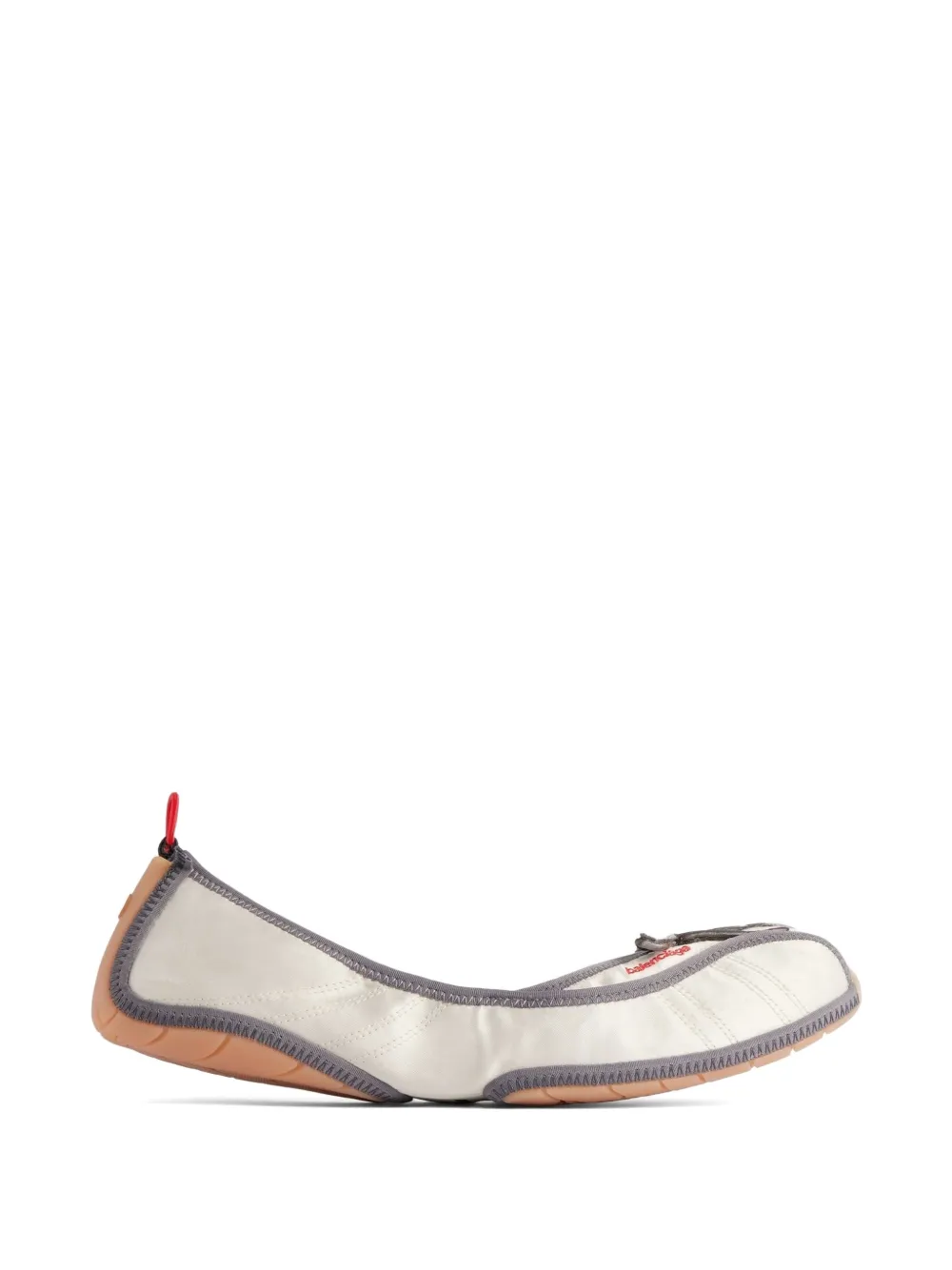 Balenciaga bow-detail logo-embroidered ballet flats