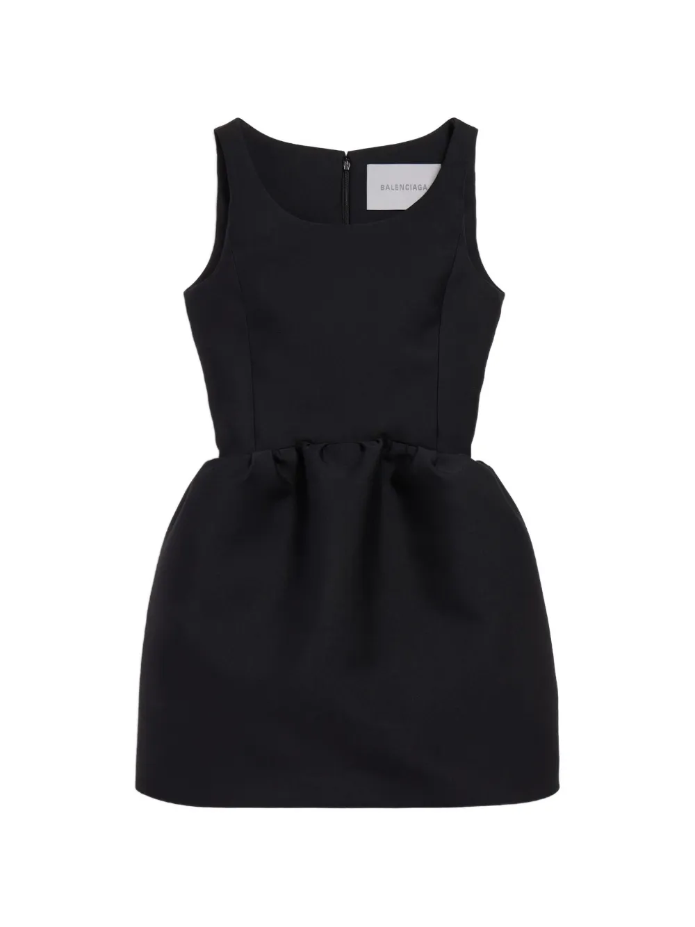 Balenciaga Bell sleeveless pleated-waist mini dress