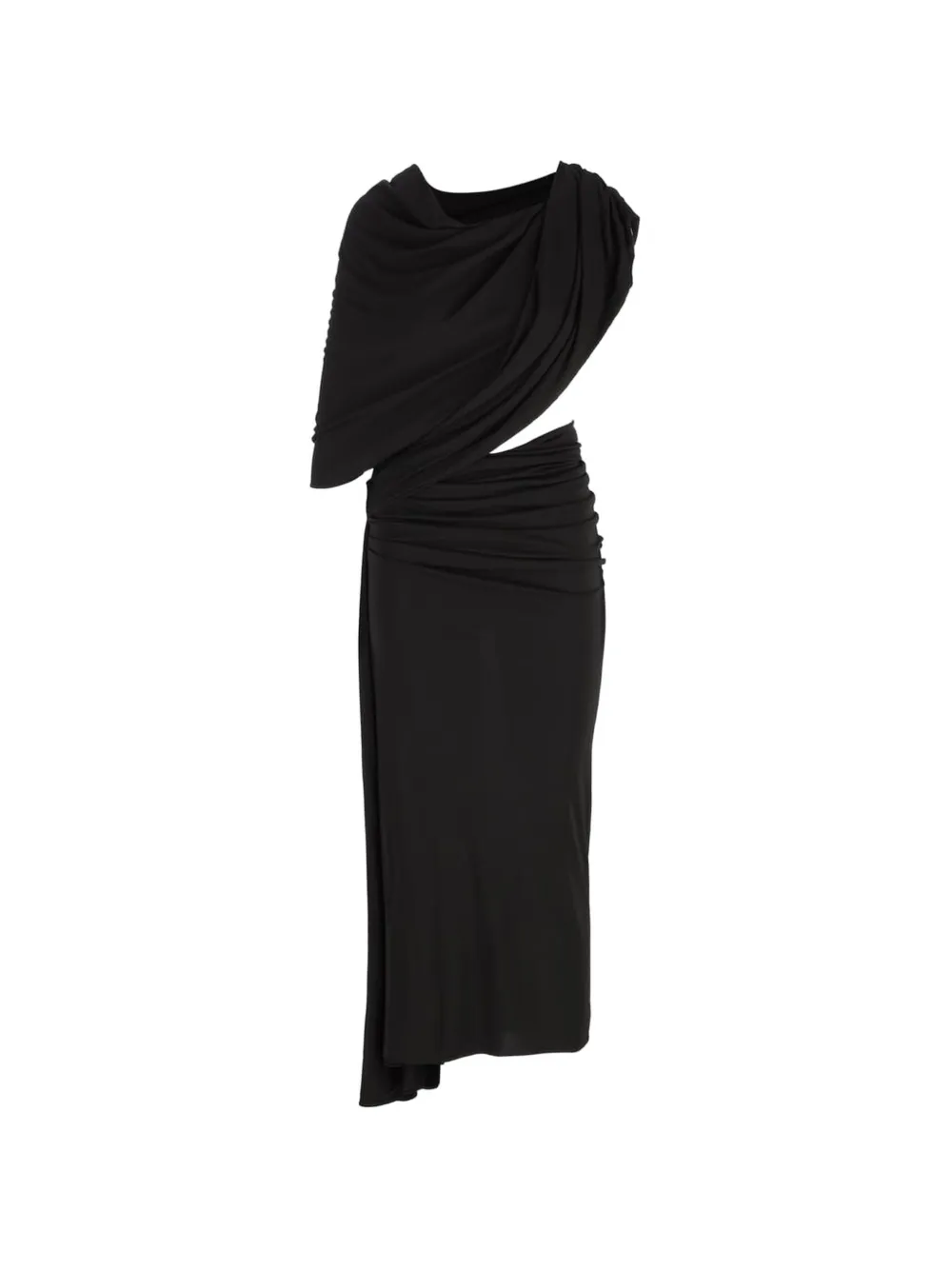 Balenciaga draped cut-out dress - Nero