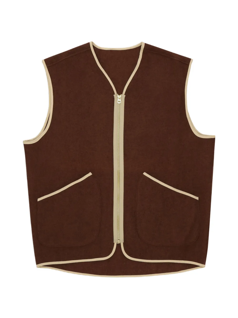 Fortela Sherpavest brushed-wool vest - Brown