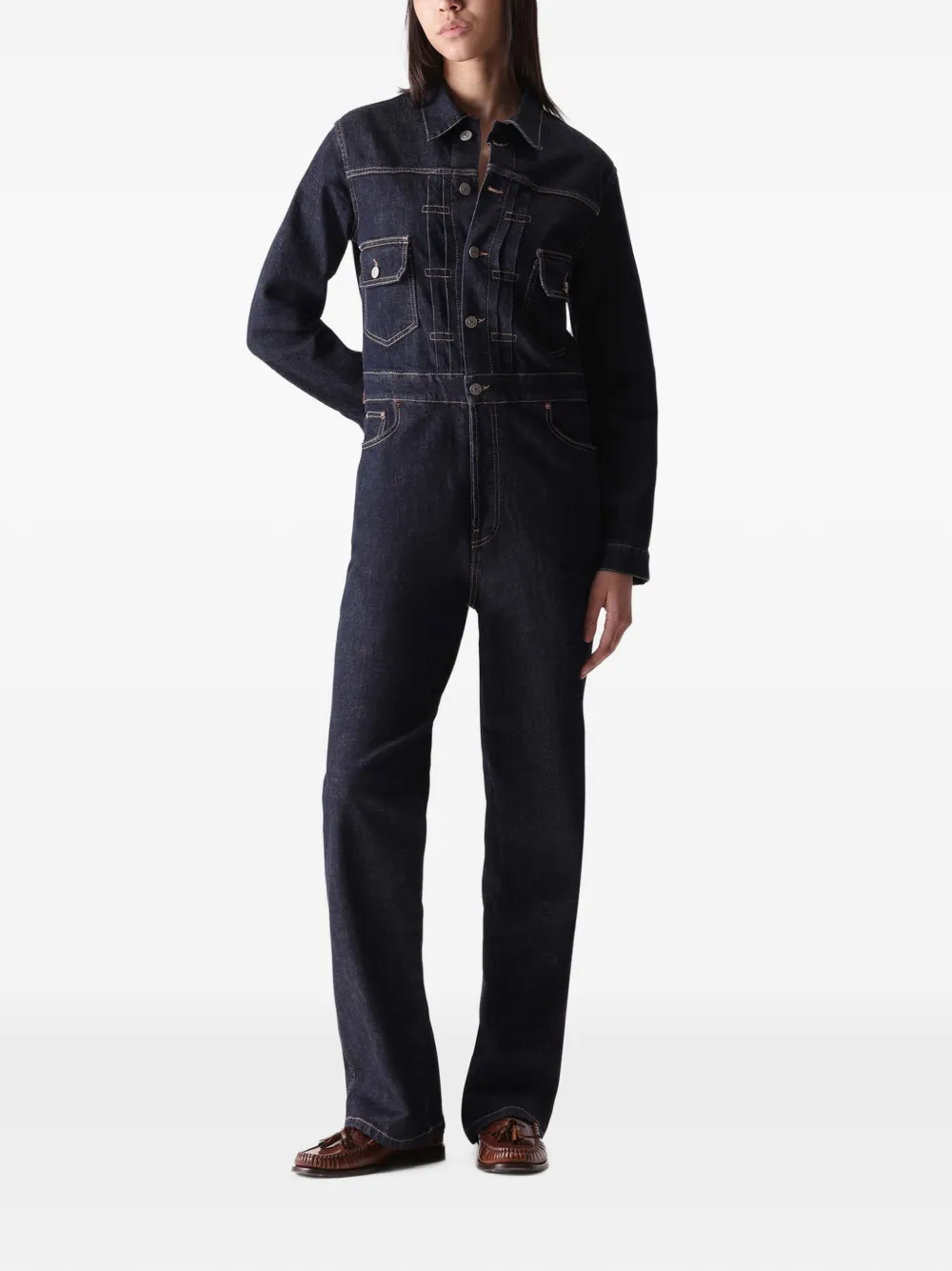 Fortela Vendela denim jumpsuit Blauw