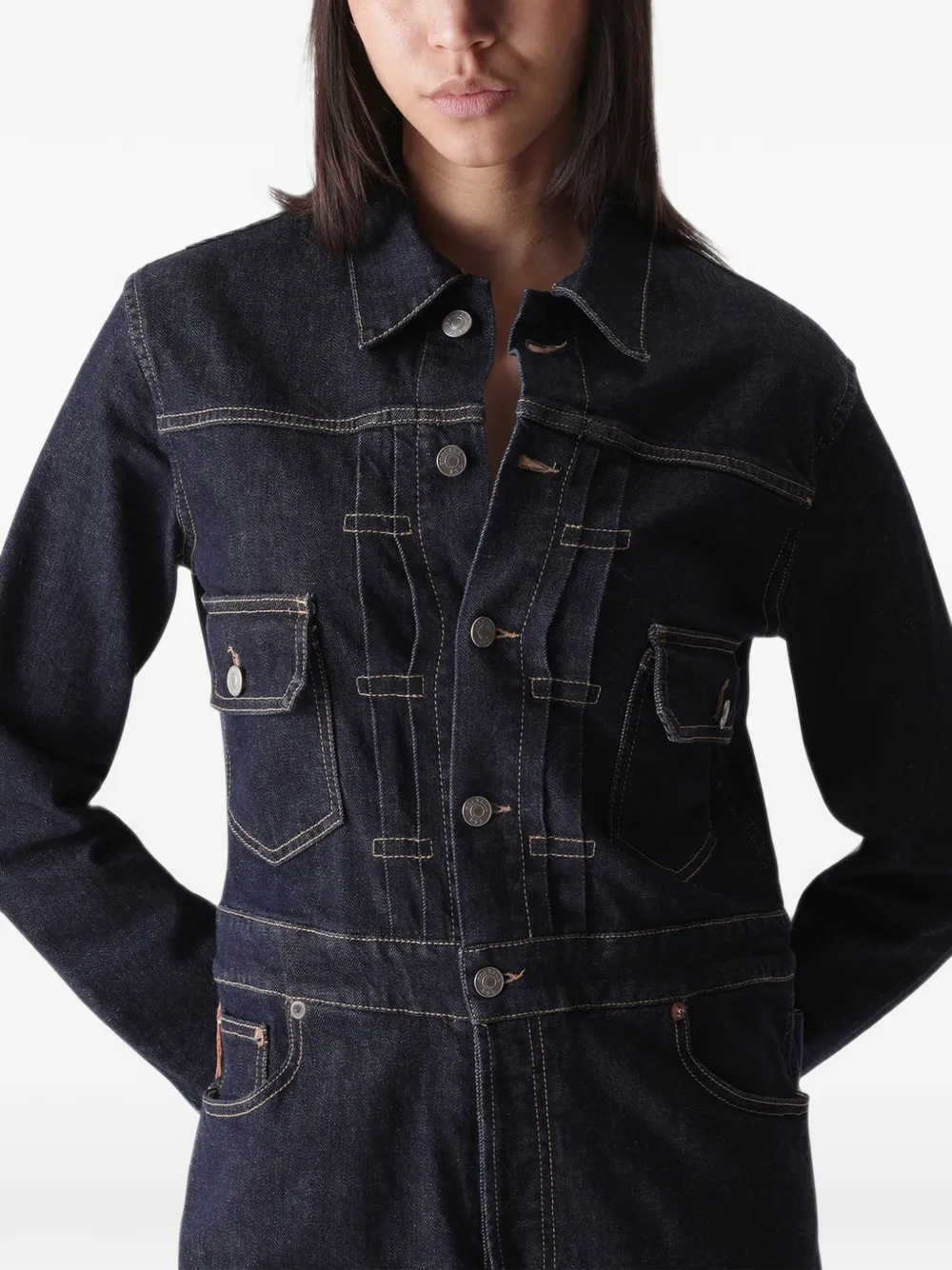 Fortela Vendela denim jumpsuit Blauw