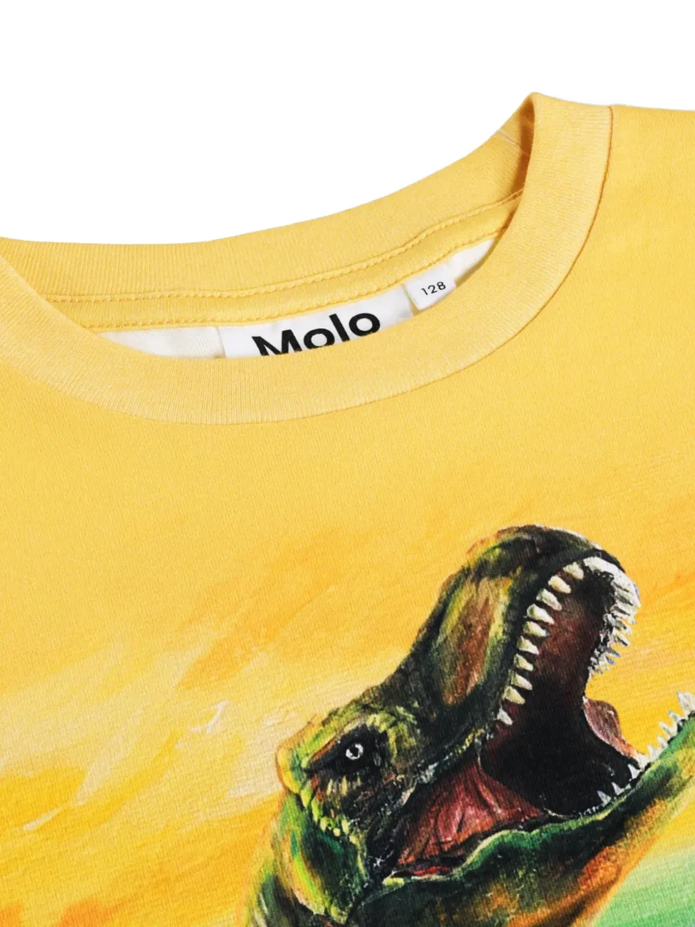 Molo Riley T-shirt met dinosaurus-print Geel