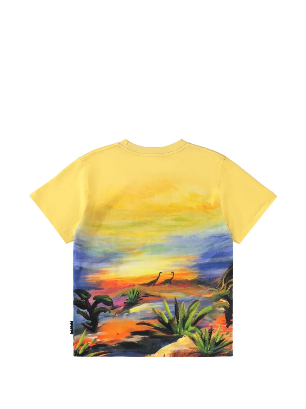Molo Riley T-shirt met dinosaurus-print Geel