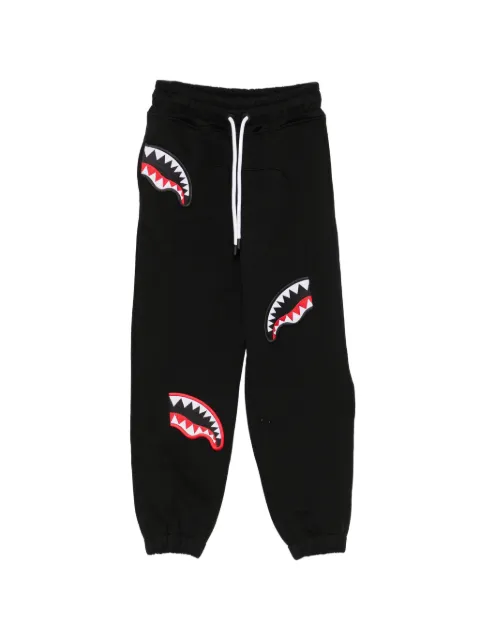 sprayground kid Shark Mouth patch track pants