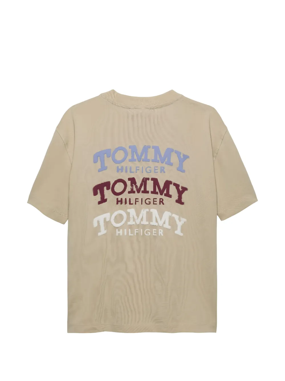 Tommy Hilfiger Junior T-shirt met geborduurde logoprint Beige