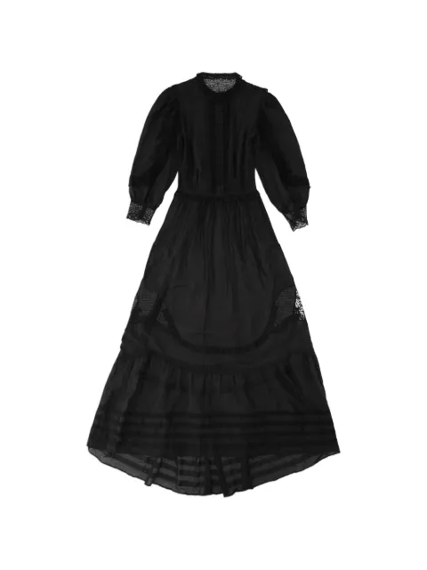 Fortela Astrid lace-trim muslin maxi dress