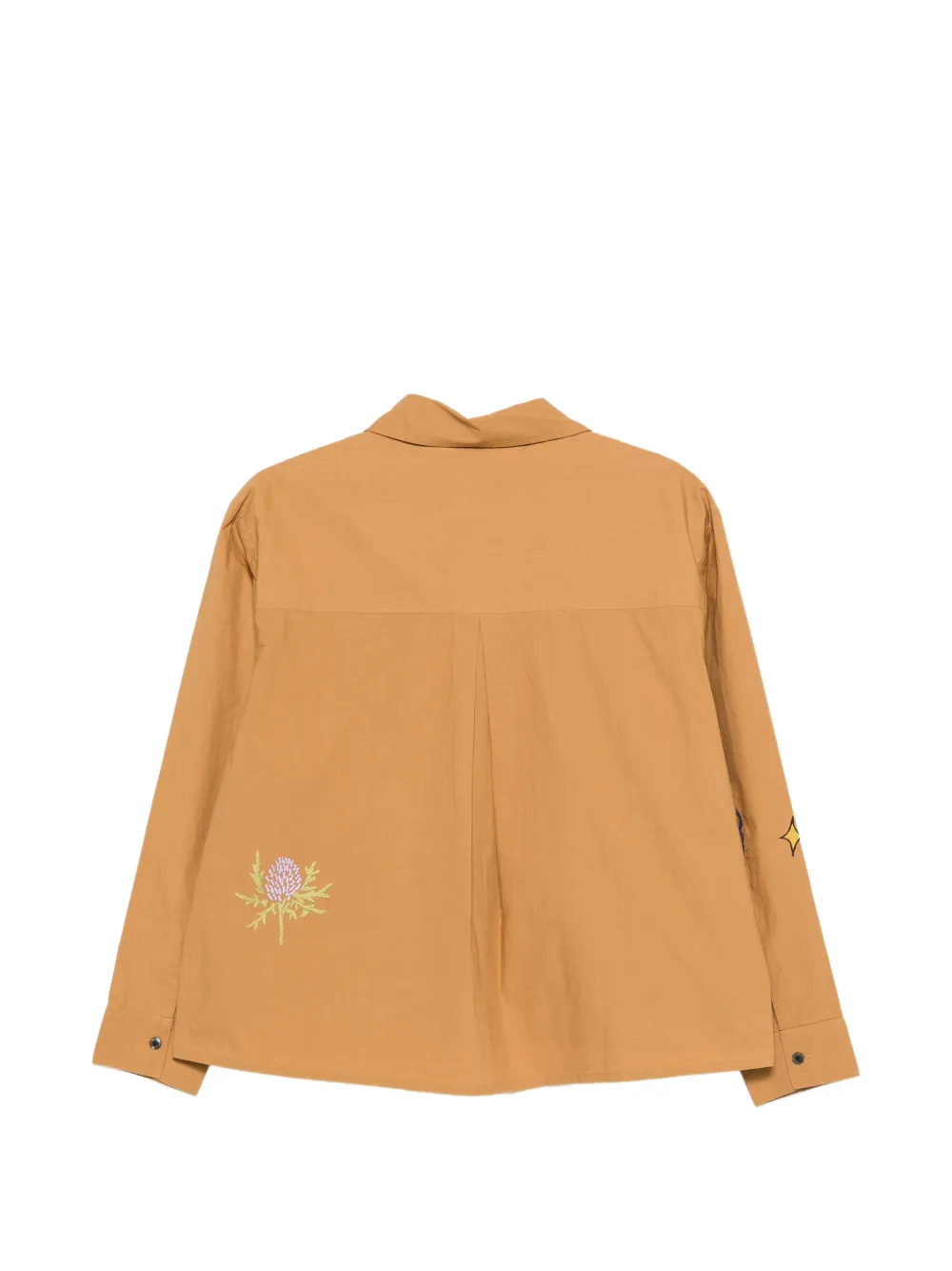 Stella Nova embroidered chest-pocket shirt Bruin