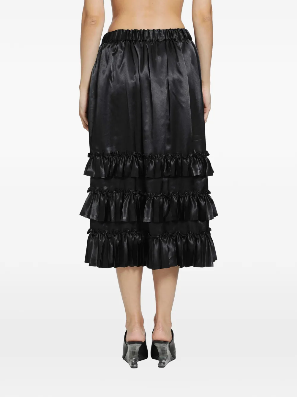 Noir Kei Ninomiya Rok met ruches Zwart