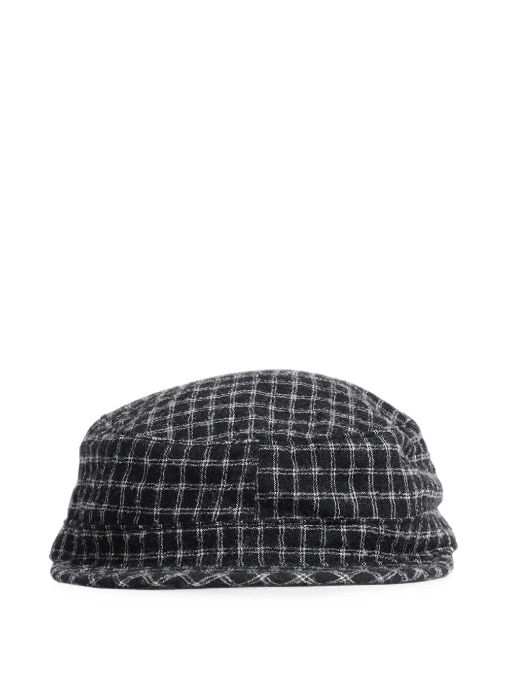 Undercover check-pattern wool cap | Black | Image 1