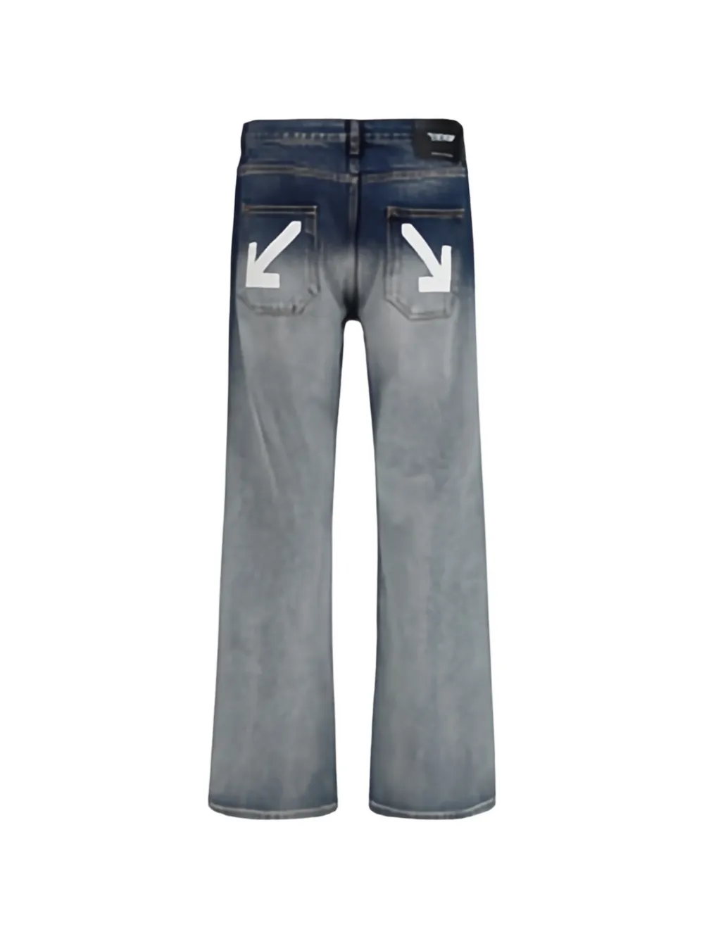 Off-White Arrows jeans met ombré-effect Blauw