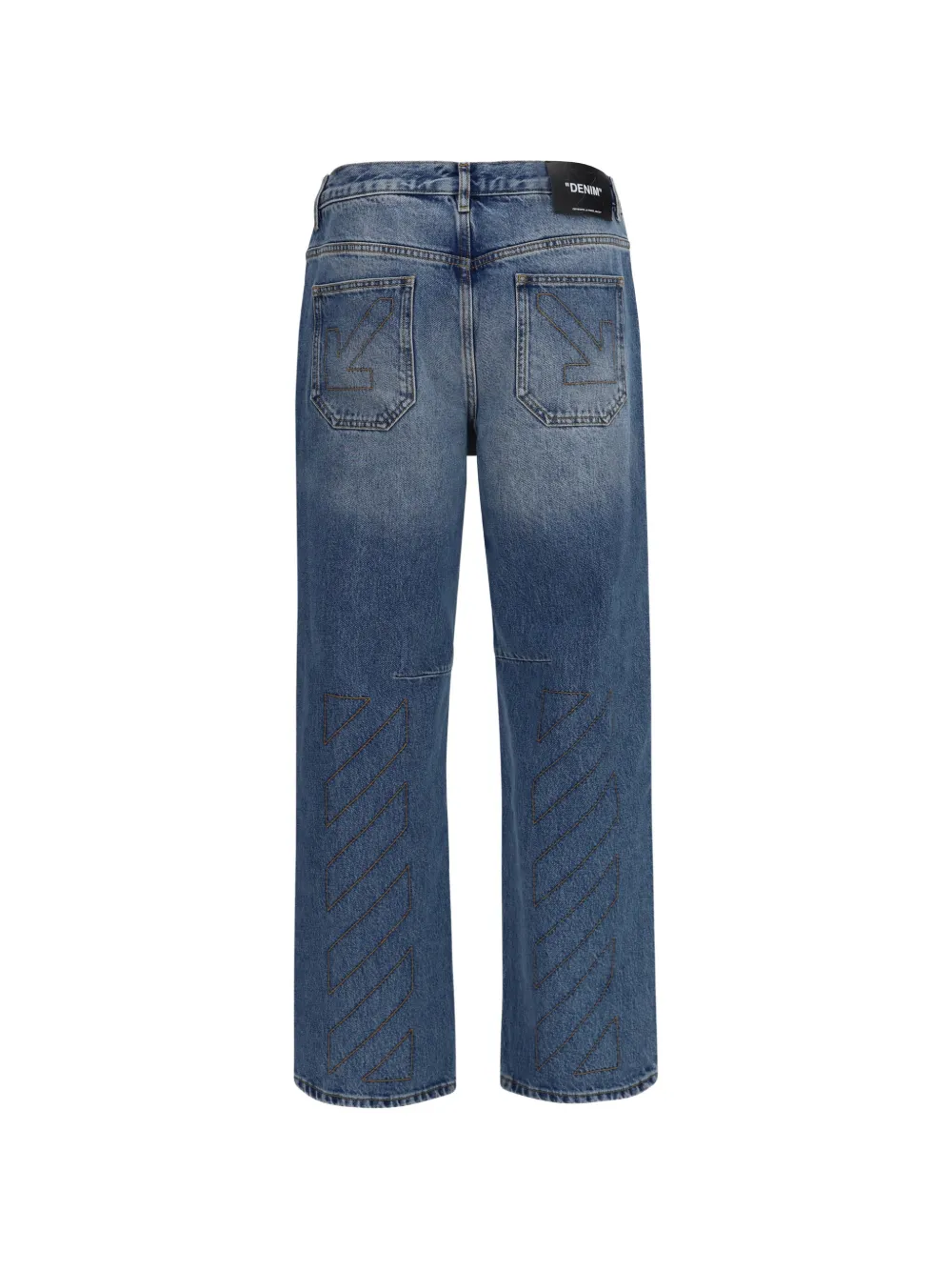 Off-White Half Arrow jeans met toelopende pijpen Blauw