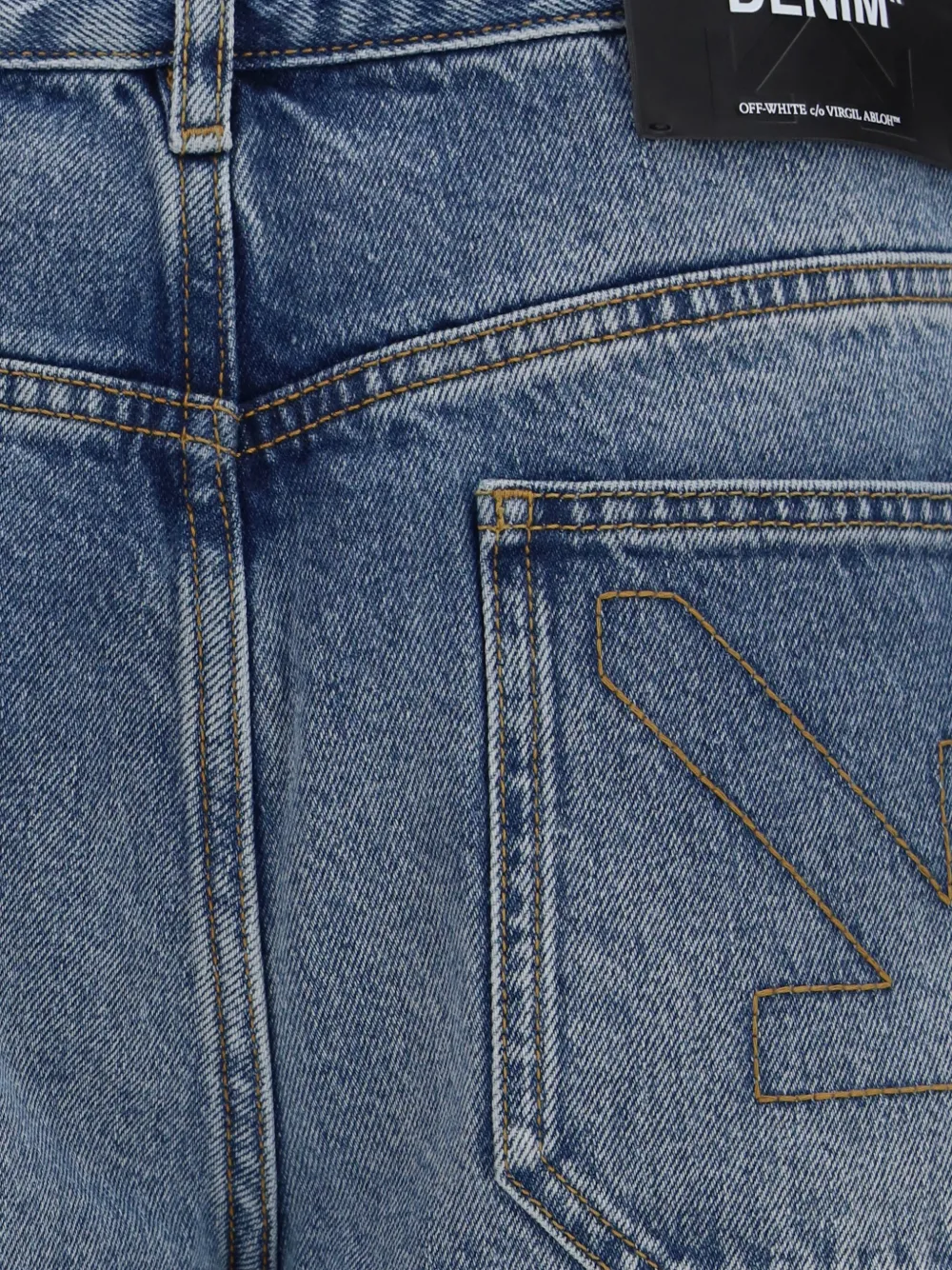 Off-White Half Arrow jeans met toelopende pijpen Blauw