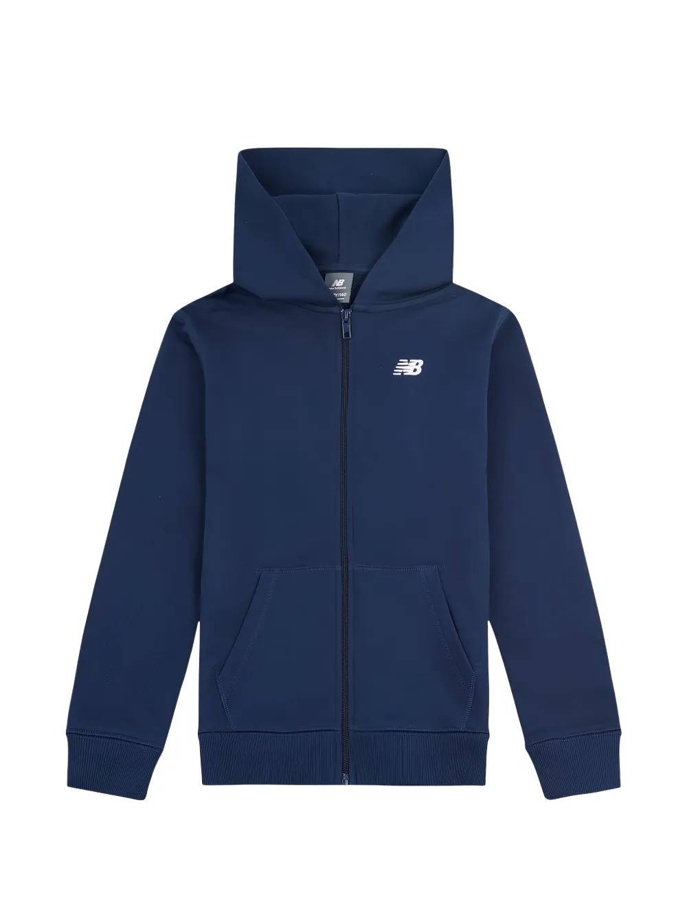 New Balance Kids Hoodie met rits en logodetail Blauw