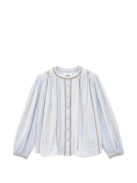 Ba&Sh Mona embroidered balloon-sleeve blouse
