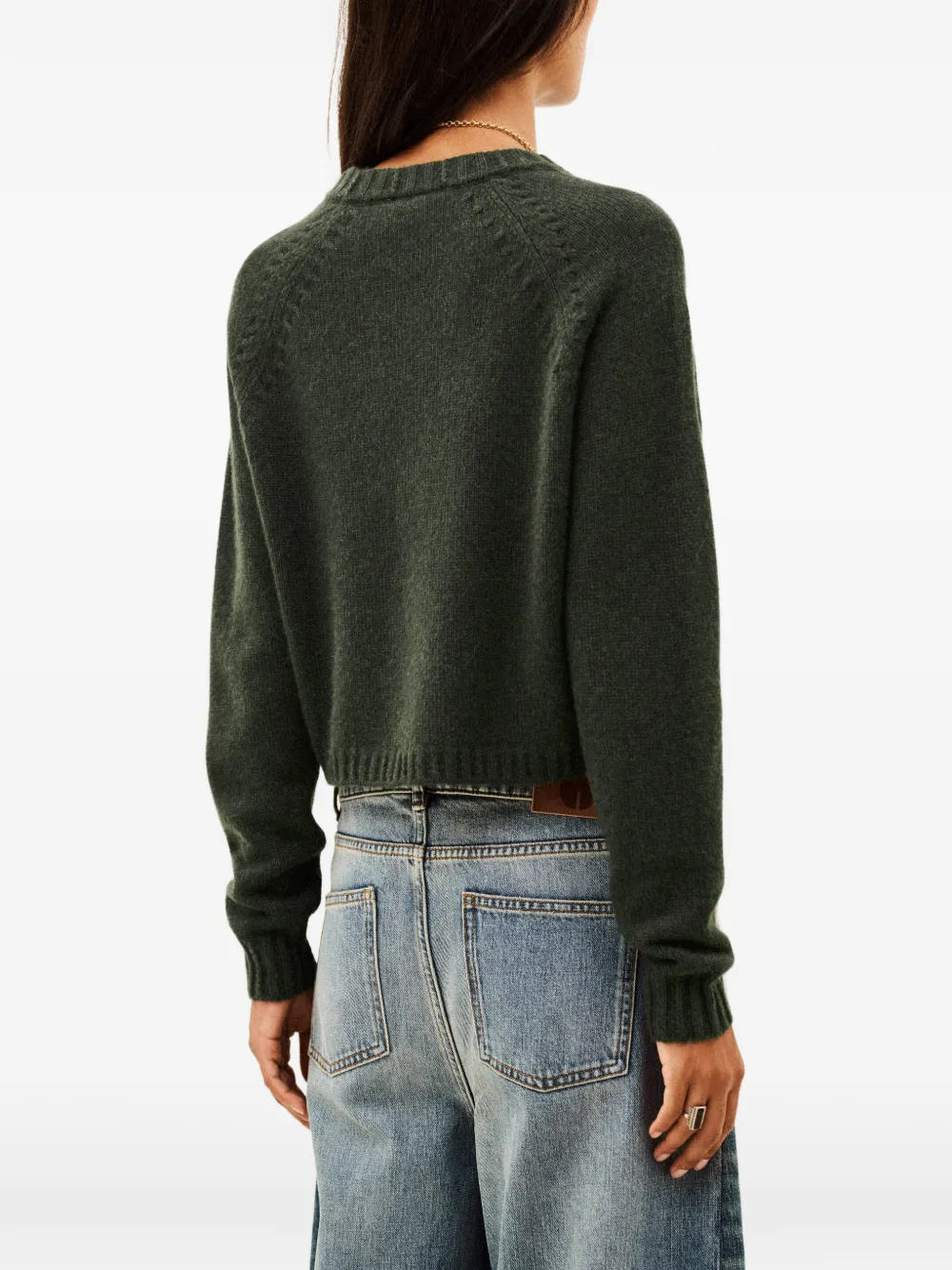 Ba&Sh Corvy trui met ritsdetail Groen