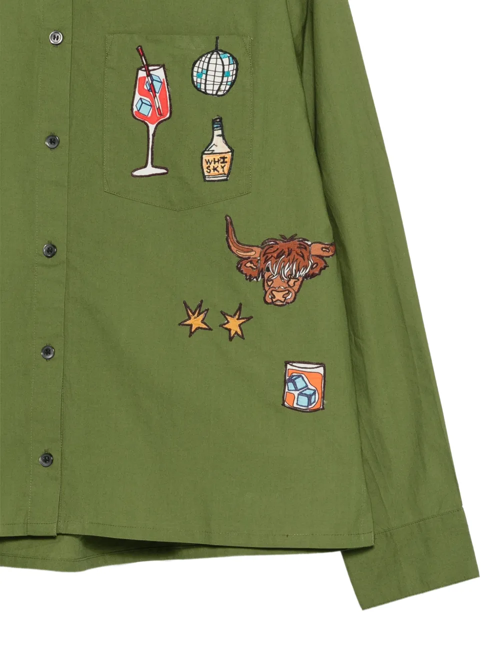 Stella Nova patch-pocket shirt Groen