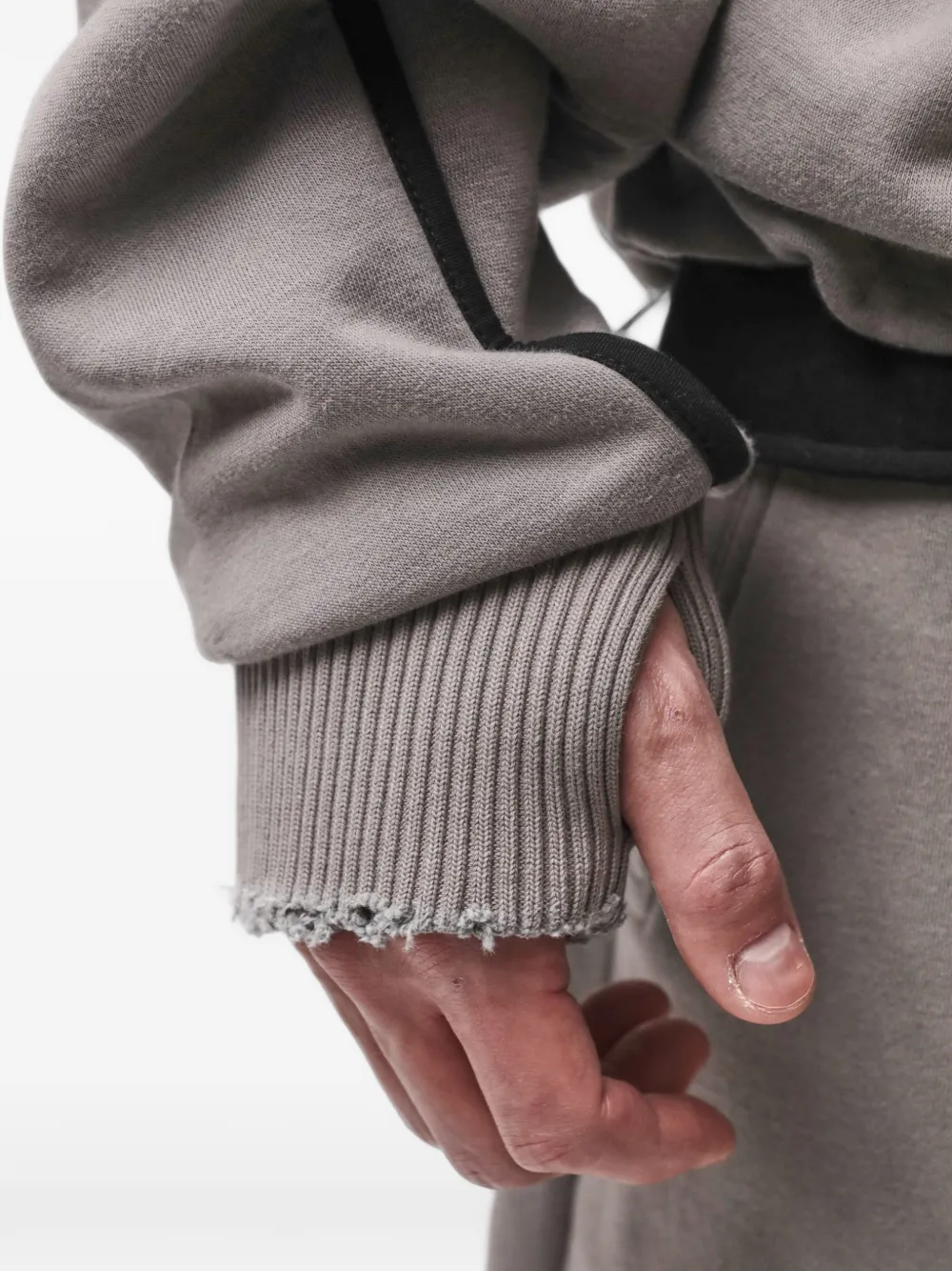 Thom Krom Hoodie met gerafeld detail Grijs