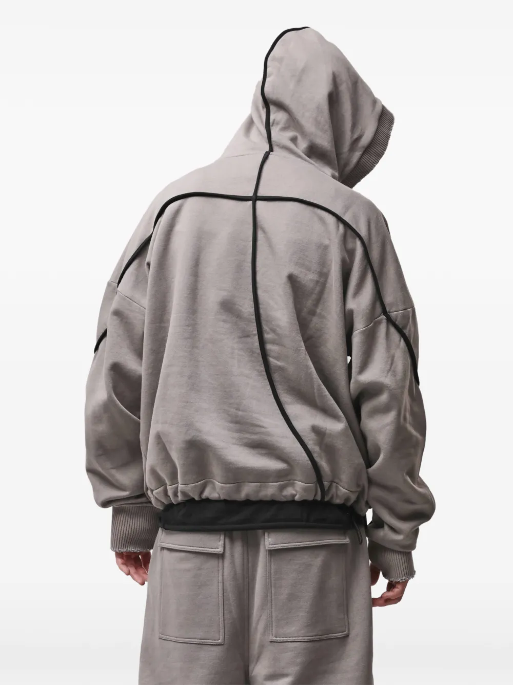 Thom Krom Hoodie met gerafeld detail Grijs