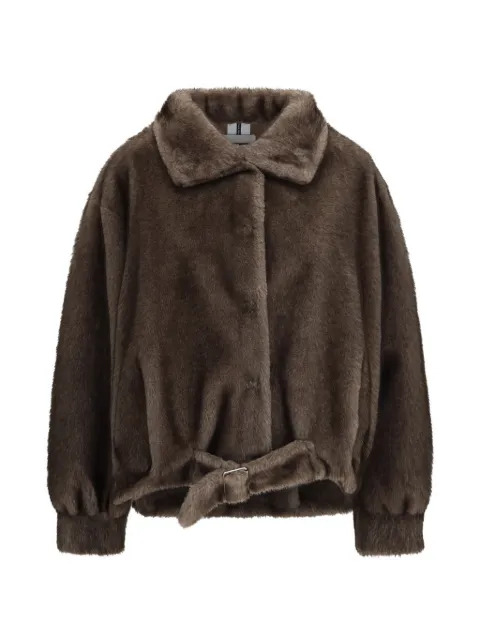S.W.O.R.D 6.6.44 belted faux-fur jacket