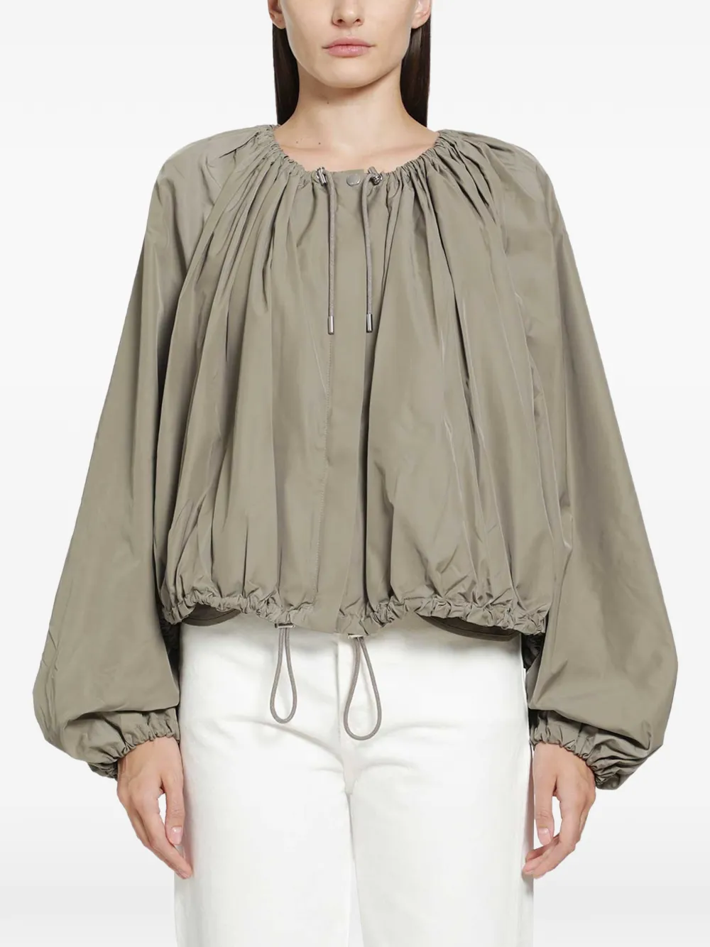 TOTEME gathered parachute jacket rock