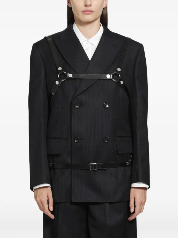Junya Watanabe Buckle-fastening Leather Harness in Black