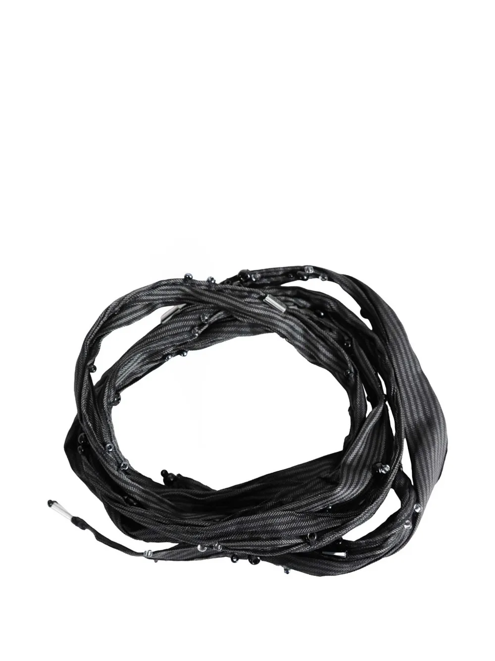 SALON C. LUNDMAN glass bead-embellished necklace - Nero
