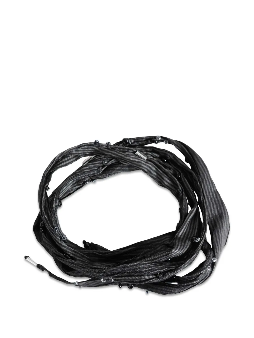 SALON C. LUNDMAN glass bead-embellished necklace