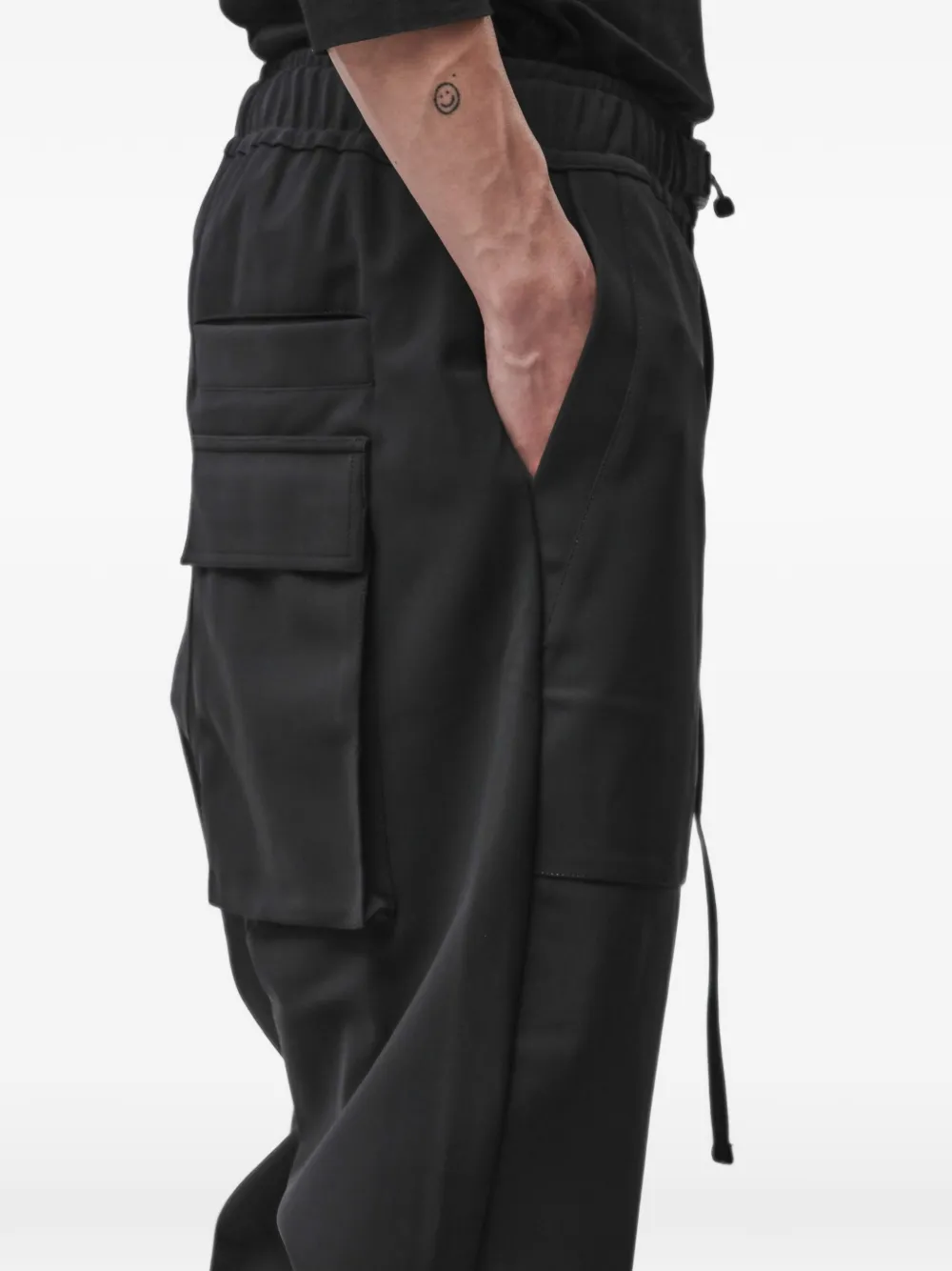 Thom Krom Broek met verlaagd kruis Zwart