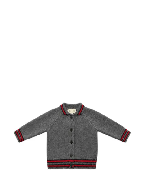 Gucci Kids Cardigan mit Raglanärmeln und Streifendetail