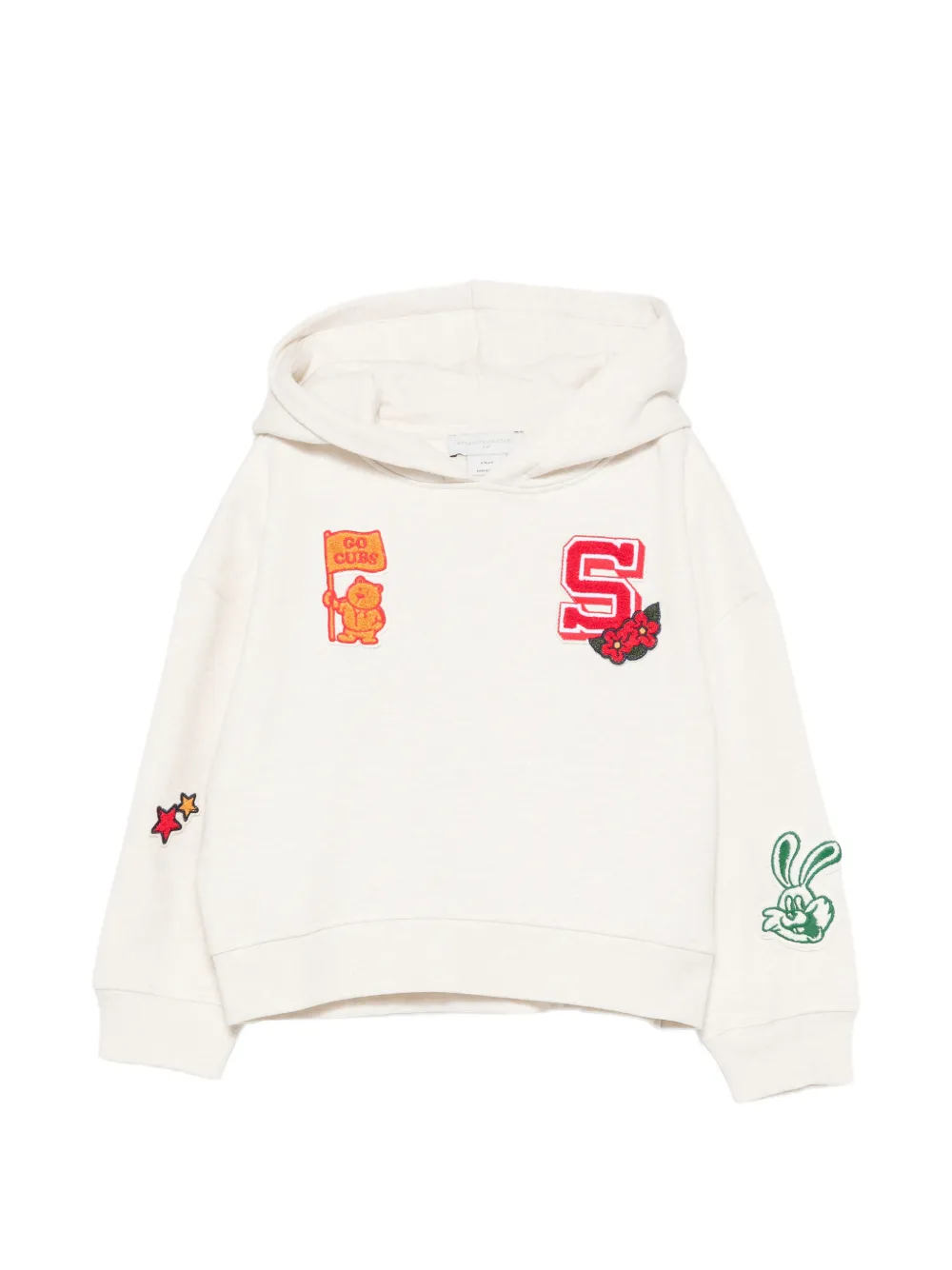 Stella McCartney Kids patch-detail hoodie - Toni neutri