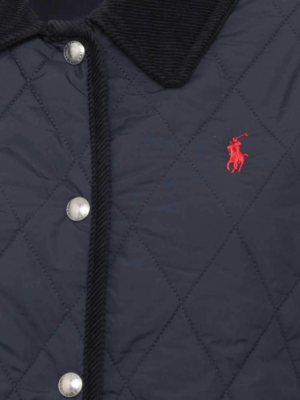 Polo Ralph Lauren Gewatteerd jack met ribfluwelen kraag Blauw
