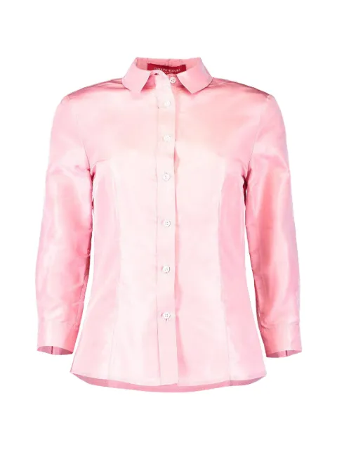 Carolina Herrera taffeta collared shirt
