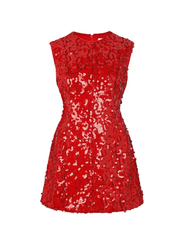 Acler Pryde Sequin-embellished Mini Dress in Red