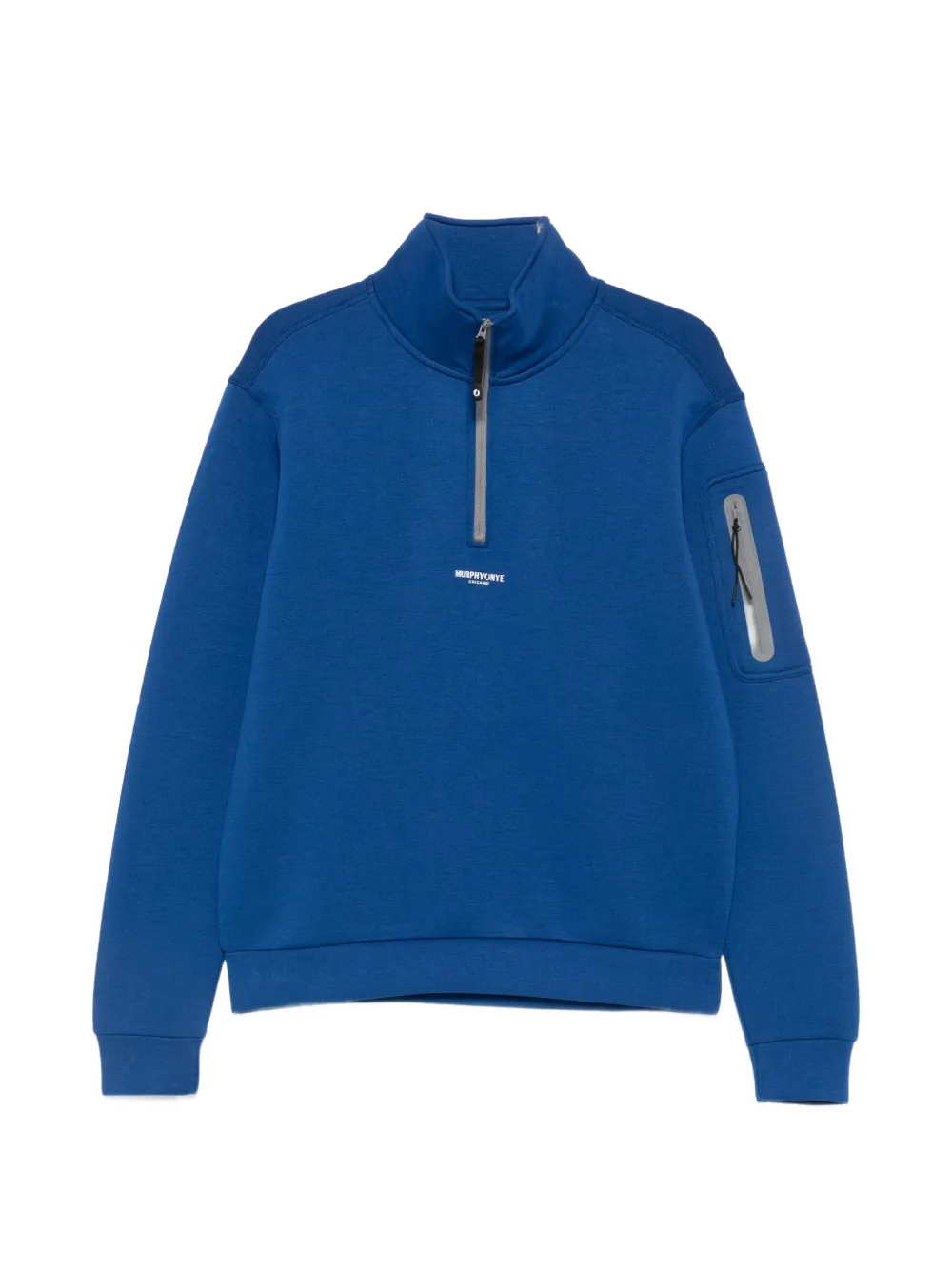 Murphy & Nye Scrupper Logo-print Quarter-zip Sweatshirt In Blue