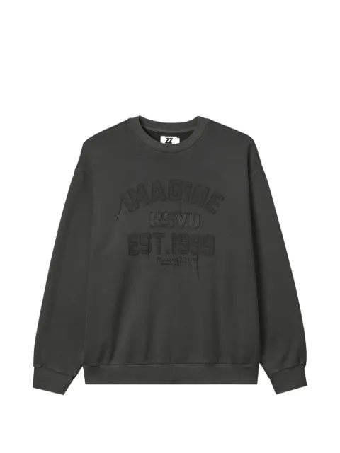 izzue embroidered logo-patch sweatshirt
