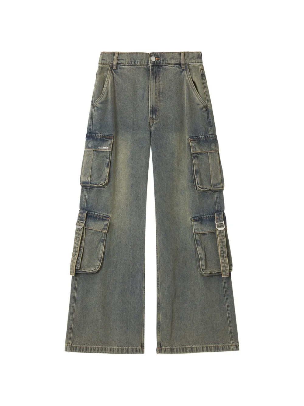 izzue multi-pocket wide-leg jeans