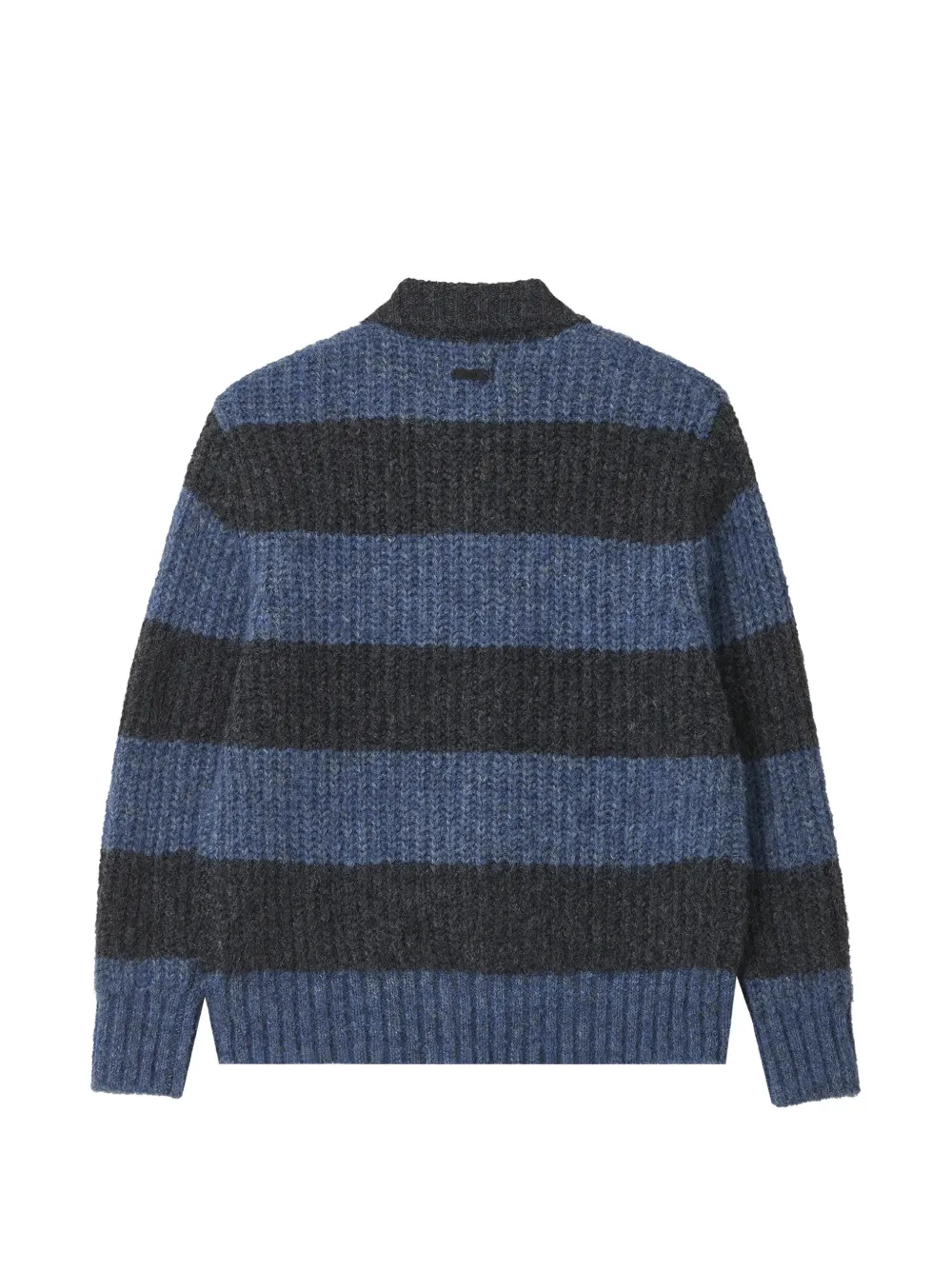 izzue Gestreept grofgebreid vest Blauw